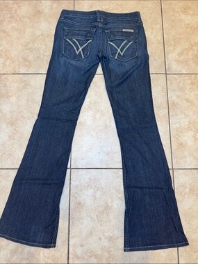 William Rast Indigo Flare Jeans with Back Pocket Detail